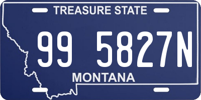 MT license plate 995827N