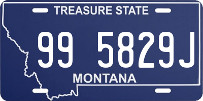 MT license plate 995829J