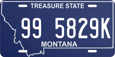 MT license plate 995829K