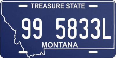 MT license plate 995833L