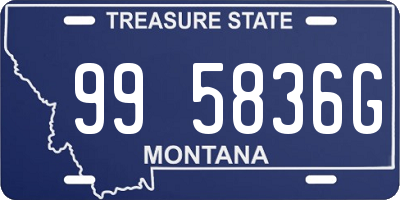 MT license plate 995836G