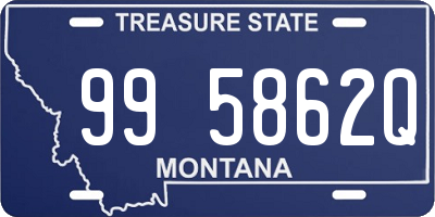 MT license plate 995862Q