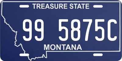 MT license plate 995875C