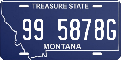 MT license plate 995878G