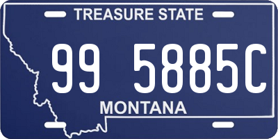 MT license plate 995885C