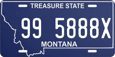 MT license plate 995888X