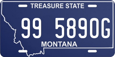 MT license plate 995890G