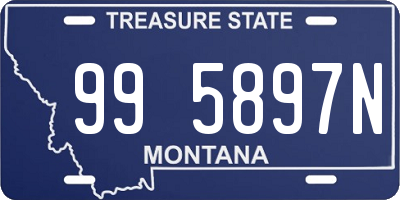 MT license plate 995897N