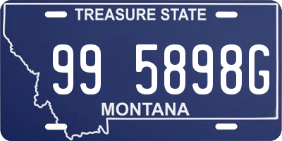 MT license plate 995898G