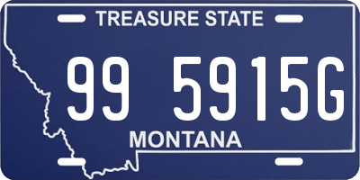 MT license plate 995915G