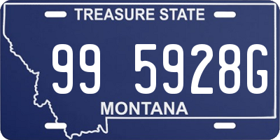 MT license plate 995928G