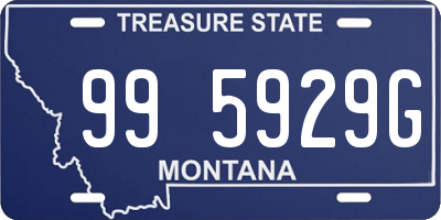 MT license plate 995929G