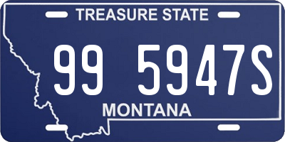 MT license plate 995947S