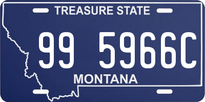 MT license plate 995966C
