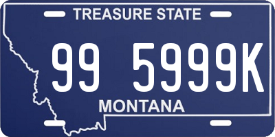 MT license plate 995999K