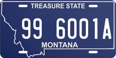MT license plate 996001A