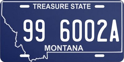 MT license plate 996002A