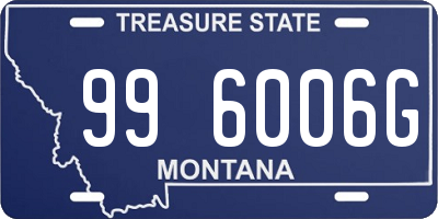 MT license plate 996006G