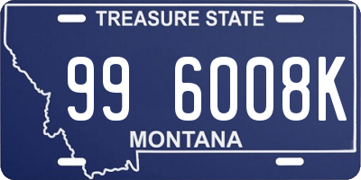 MT license plate 996008K