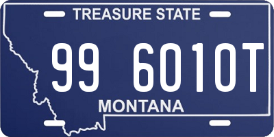 MT license plate 996010T