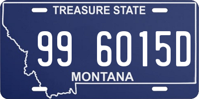 MT license plate 996015D