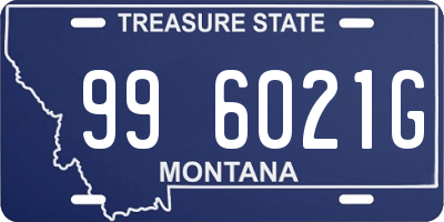 MT license plate 996021G