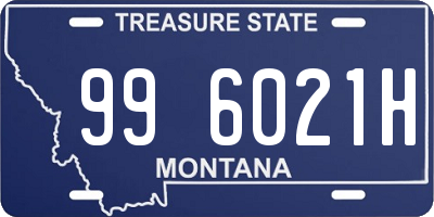 MT license plate 996021H