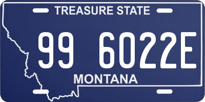 MT license plate 996022E