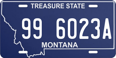 MT license plate 996023A