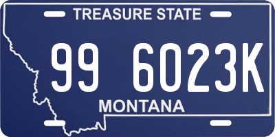 MT license plate 996023K