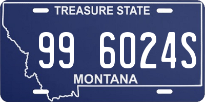 MT license plate 996024S