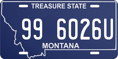 MT license plate 996026U