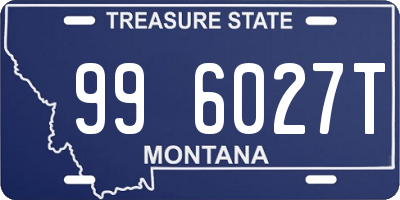 MT license plate 996027T