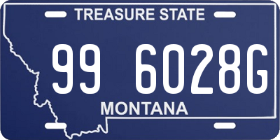 MT license plate 996028G