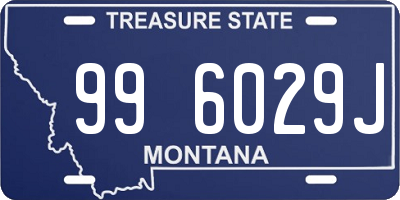 MT license plate 996029J