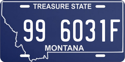 MT license plate 996031F