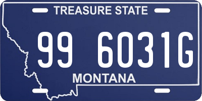 MT license plate 996031G