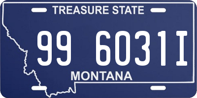 MT license plate 996031I