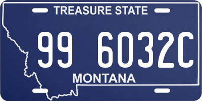 MT license plate 996032C