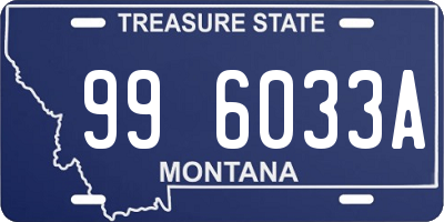 MT license plate 996033A