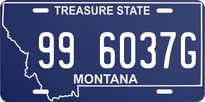 MT license plate 996037G