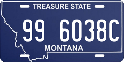 MT license plate 996038C