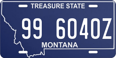 MT license plate 996040Z