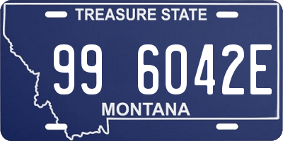 MT license plate 996042E