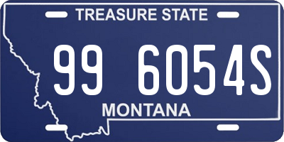 MT license plate 996054S