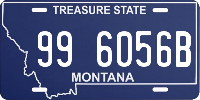 MT license plate 996056B