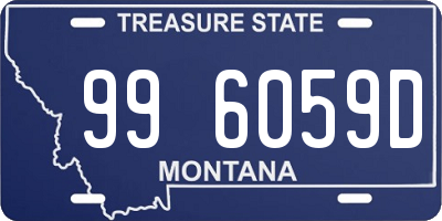 MT license plate 996059D