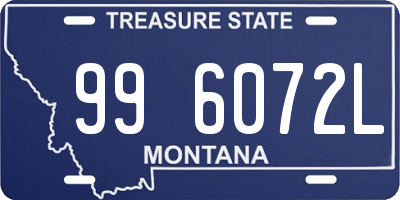 MT license plate 996072L