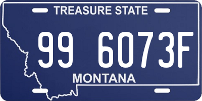 MT license plate 996073F