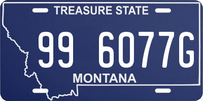 MT license plate 996077G